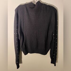 H&M - mock neck sweater with rhinestones
